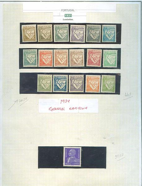 22Lis_2110.jpg -     Lote:    2110                   Descrição:      Portugal.   Álbum com selos de 1931 a 1971. Todos novos. Séries completas. Alto valor de catálogo &euro; 5.495,00. Lote a ver.        Lote       Valor Base:     &euro; 600,00     Valor Venda:     &euro; 600,00     