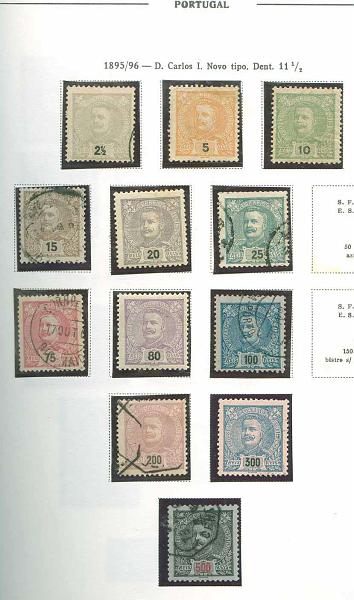 22Lis_2111.jpg -     Lote:    2111                   Descrição:      Portugal.   Colecção composta por três álbuns com selos de todos os períodos em novo (com e sem charneira) e usados. Valor de catálogo: Novos s/ charneira &euro; 4.115,55, novos com charneira &euro; 3.143,80, e usados &euro; 1.626,08. Total 8945,43. Lote a ver.        Lote       Valor Base:     &euro; 1.300,00     Valor Venda:     &euro; 1.300,00     