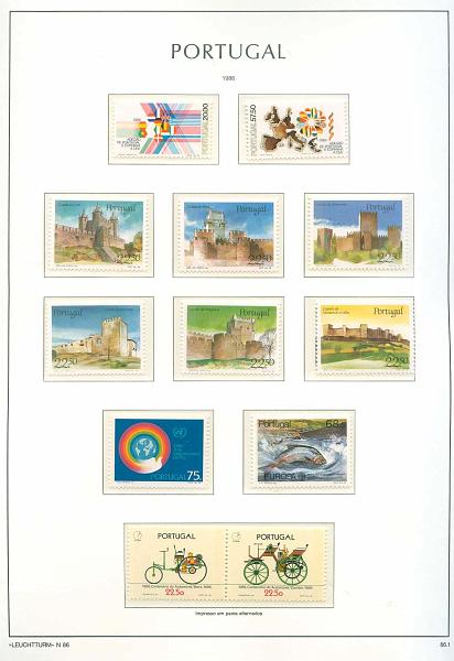 22Lis_2119.jpg -     Lote:    2119                   Descrição:      Portugal.   Colecção de Portugal com os anos de 1986/1990, montadas em folhas de álbum Leuchtturm. CE1745/1977. Selos novos sem charneira. Inclui 36 blocos e carteiras + selos da Madeira e Açores, também em selos usados, não cotados. Valor de catálogo &euro; 1.205,00.        Lote       Valor Base:     &euro; 120,00     Valor Venda:     &euro; 240,00     