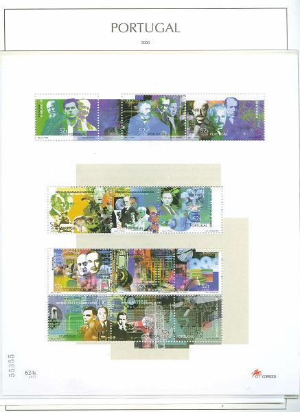 22Lis_2122.jpg -     Lote:    2122                   Descrição:      Portugal.   Colecção de Portugal com os anos de 1996/2000, montadas em folhas de álbum Leuchtturm. CE2321/2734. Selos novos sem charneira. Inclui 70 blocos. Também selos usados não cotados. Valor de catálogo &euro; 840,00.        Lote       Valor Base:     &euro; 75,00     Valor Venda:     &euro; 170,00     