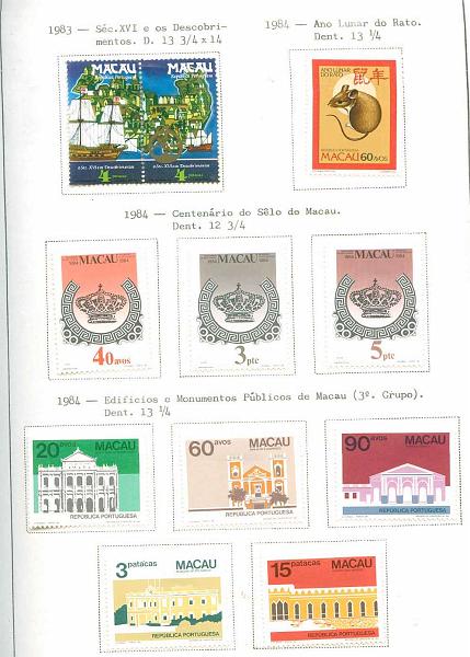 22Lis_2138.jpg -     Lote:    2138                   Descrição:      Macau.   Colecção em álbum com selos novos e usados. Valor de catálogo: novos com charneira &euro; 1.263,13 e usados &euro; 375.00. Lote a ver.        Lote       Valor Base:     &euro; 220,00     Valor Venda:     &euro; 220,00     
