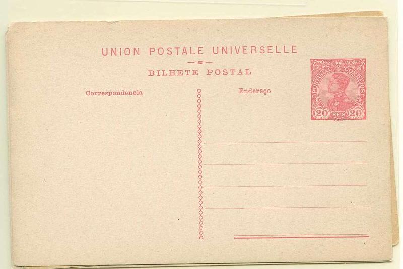 22Lis_2256.jpg -     Lote:    2256      Lotes pelo Correio       Portugal       Descrição:         1910 &mdash; D. Manuel II com e sem sobrecarga República. Lote de 3 inteiros postais de 20 reis verde OM49, 10 reis OM52 e 20 reis OM53. MB e bem conservados.        IN       Valor Base:     &euro; 3,00     Valor Venda:     Retirado     