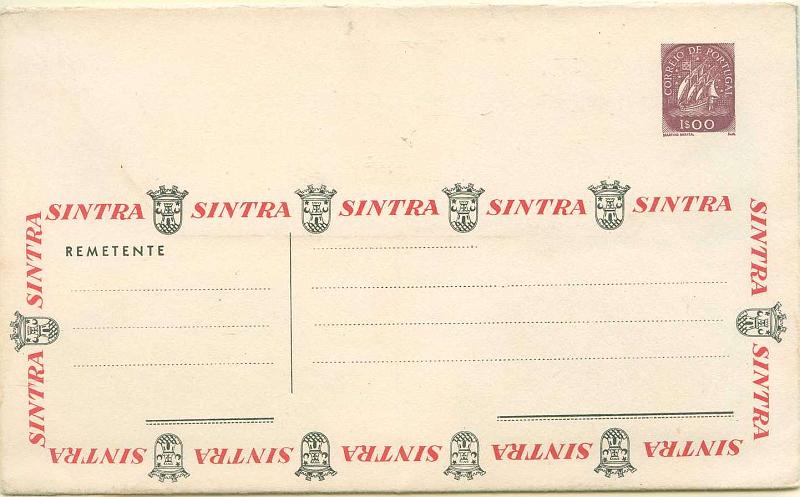 22Lis_2273.jpg -     Lote:    2273      Lotes pelo Correio       Portugal       Descrição:         1955/57. Carta Universal. Selo tipo Caravela. OM4, Série B2 (Sintra). Nova.        IN       Valor Base:     &euro; 20,00     Valor Venda:     Retirado     