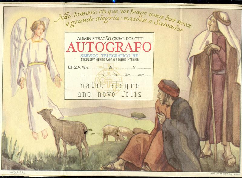22Lis_2280.jpg -     Lote:    2280      Lotes pelo Correio       Portugal       Descrição:         Lote composto por 2 autógrafos (BF) e 6 telegramas PAX. Lote a ver.        Lote       Valor Base:     &euro; 10,00     Valor Venda:     &euro; 12,00     