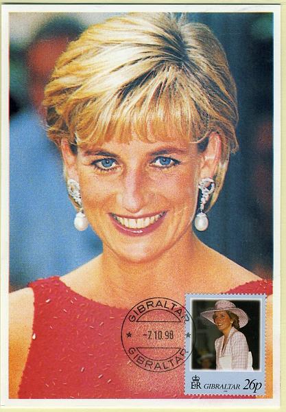 22Lis_2337.jpg -     Lote:    2337      Lotes pelo Correio              Descrição:      Gibraltar.   Realeza. Lady Diana. Postal ilustrado com selos de 26p, concordantes, obliterado com carimbo de Gibraltar (07.10.98).        PM       Valor Base:     &euro; 7,00     Valor Venda:     Retirado     