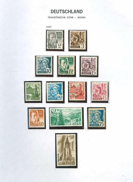 22Lis_2839.jpg -     Lote:    2839      Lotes pelo Correio              Descrição:      Alemanha (Zona de Ocupação Francesa) &mdash;   Colecção montada em folhas Davo, com selos desde 1946 a 1949, em novo e usado, com várias faltas. Lote a ver.        Lote       Valor Base:     &euro; 30,00     Valor Venda:     &euro; 33,00     