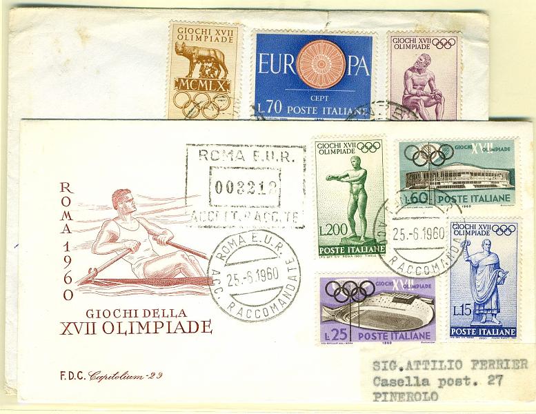 22Lis_2860.jpg -     Lote:    2860      Lotes pelo Correio              Descrição:      Itália.   Lote de dois sobrescritos circulados registados anos 1960, um deles FDC com série completa dos selos dos Jogos Olímpicos. Lote a ver.        Carta       Valor Base:     &euro; 3,00     Valor Venda:     &euro; 3,00     