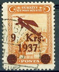 22Lis_2872.jpg -     Lote:    2872      Lotes pelo Correio              Descrição:      Turquia.   1937 &mdash; Selo com sobretaxa Yv CA7. Usado.        O       Valor Base:     &euro; 4,00     Valor Venda:     Retirado     
