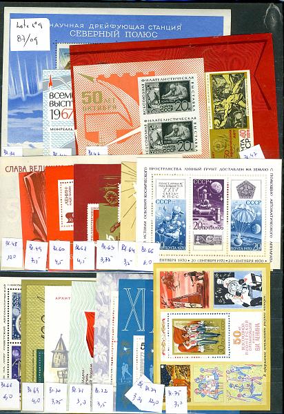 22Lis_2944.jpg -     Lote:    2944      Lotes pelo Correio              Descrição:      Rússia.   Lote composto por 40 blocos novos da Rússia (URSS). Valor de catálogo &euro; 270,00. Lote a ver.        Lote       Valor Base:     &euro; 25,00     Valor Venda:     Retirado     