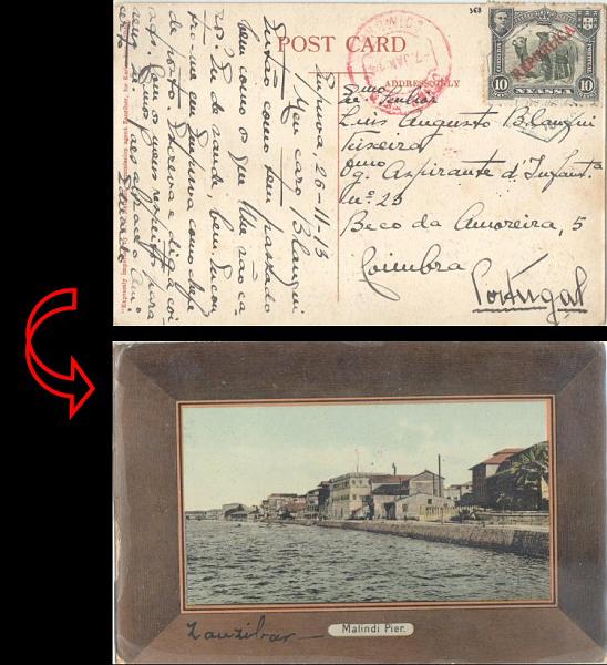 23Lis_0252.jpg -     Lote:    252            Companhia do Niassa       Descrição:         1911 &mdash; D. Manuel II. Motivos diversos, com sobrecarga REPUBLICA. Postal ilustrado circulado para Coimbra (07.01.14) com selo de 10 reis verde CE54.        PI       Valor Base:     &euro; 10,00     Valor Venda:     &euro; 46,00     