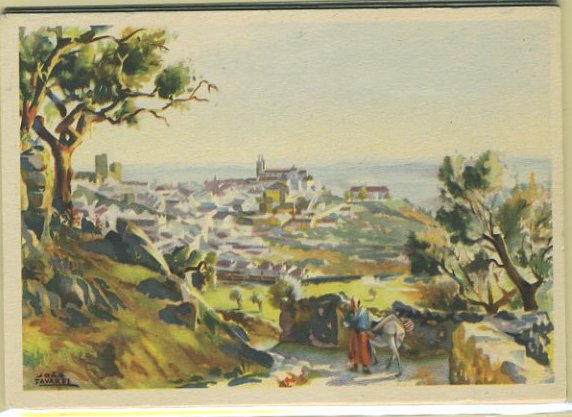 23Lis_0396.jpg -     Lote:    396            Portugal       Descrição:         1958 &mdash; Selo Tipo Cavaleiro Medieval. Série G. Ilustrado com quadros de José Tavares de aspectos da cidade de Portalegre. OM142, $50, preto e cinzento. Série completa M IX 17/24. MB e MR.        IN       Valor Base:     &euro; 100,00     Valor Venda:     &euro; 160,00     