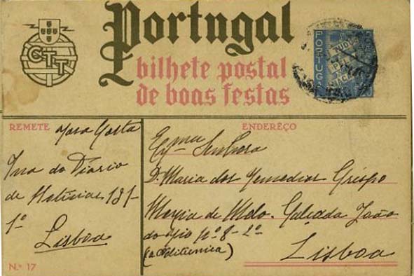 23Lis_0408.jpg -     Lote:    408            Portugal       Descrição:         1938/39 &mdash; Boas-Festas. Selo tipo Tudo pela Nação de $25, azul claro. Lote de 3 inteiros todos circulados. OM88 (N.º 17) e OM88 (N.ºs 24 e 25).        IC       Valor Base:     &euro; 10,00     Valor Venda:     Retirado     