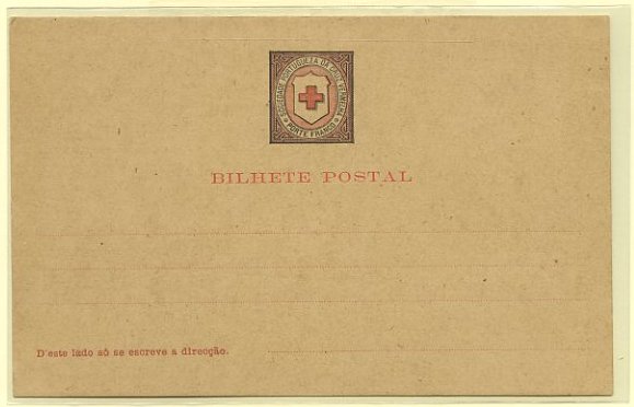 23Lis_0431.jpg -     Lote:    431            Portugal       Descrição:         1908 &mdash; Cruz Vermelha Portuguesa. Inteiros postais isentos de franquia. OM CV1, preto e vermelho claro. Novo        IC       Valor Base:     &euro; 10,00     Valor Venda:     Retirado     