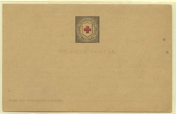 23Lis_0433.jpg -     Lote:    433            Portugal       Descrição:         1908 &mdash; Cruz Vermelha Portuguesa. Inteiros postais isentos de franquia. OM CV1, preto e vermelho. Impressão do fundo da moldura e as legendas em amarelo-laranja Apenas impressa a vermelho a CRUZ. Repicado no verso.        IC       Valor Base:     &euro; 20,00     Valor Venda:     &euro; 20,00     