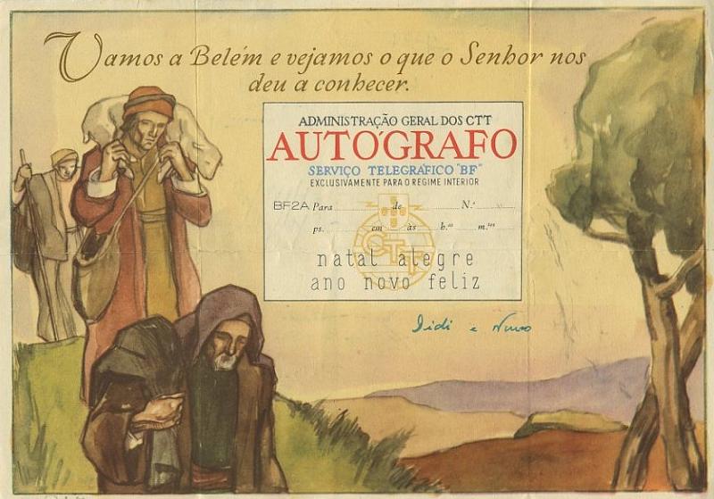 23Lis_0456.jpg -     Lote:    456            Portugal       Descrição:         1954 &mdash; Impressos de Telegramas Directos e Autógrafos. OM37 BF2A. Autógrafo, circulado.         IC       Valor Base:     &euro; 5,00     Valor Venda:     Retirado     
