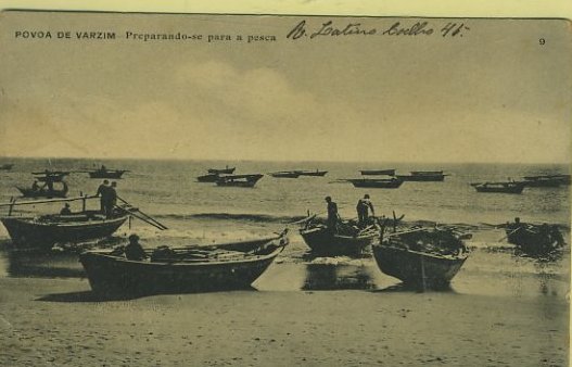 23Lis_0647.jpg -     Lote:    647                   Descrição:         Póvoa de Varzim &mdash; Preparando-se para a pesca. Circulado.        PI       Valor Base:     &euro; 5,00     Valor Venda:     Retirado     