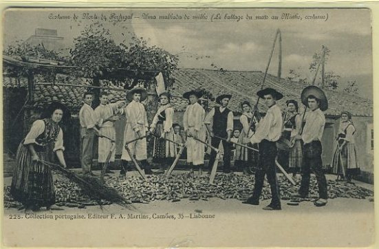 23Lis_0687.jpg -     Lote:    687                   Descrição:         Temáticos. Costumes. Norte de Portugal. Uma malhada de milho. Novo.        PI       Valor Base:     &euro; 10,00     Valor Venda:     Retirado     