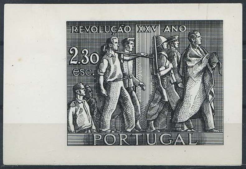 23Lis_1047.jpg -     Lote:    1047            Portugal       Descrição:         1951 &mdash; 25.º Aniversário da Revolução Nacional de 28 de Maio de 1926. CE740, 2$30 azul. Prova fotográfica a preto e branco, não denteada, com largas margens, e ampliada. B e R.        PRV       Valor Base:     &euro; 10,00     Valor Venda:     &euro; 10,00     