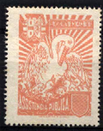 23Lis_1217.jpg -     Lote:    1217            Moçambique       Descrição:         1952/56 &mdash; Imposto Postal e Telegráfico. Tipo Pelicano. Legenda "PROVÍNCIA DE MOÇAMBIQUE". CE54, $50, em cor laranja com taxa omitida. Valor de catálogo &euro; 30,00.        ***       Valor Base:     &euro; 10,00     Valor Venda:     &euro; 10,00     