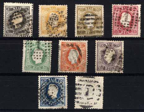23Lis_1301.jpg -     Lote:    1301            Portugal       Descrição:         1867/70 &mdash; D. Luís I, fita curva. Denteados. CE27/35. Série completa. Selos de boa qualidade. Valor de catálogo &euro; 1.944,20.        O       Valor Base:     &euro; 400,00     Valor Venda:     Retirado     