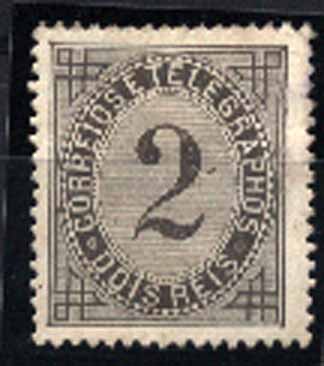 23Lis_1307.jpg -     Lote:    1307            Portugal       Descrição:         1884 &mdash; Taxa de Telegramas. CE59, 2 reis preto-cinzento, denteado 13 &frac12;. Valor de catálogo &euro; 36,40.        **       Valor Base:     &euro; 6,00     Valor Venda:     &euro; 6,00     