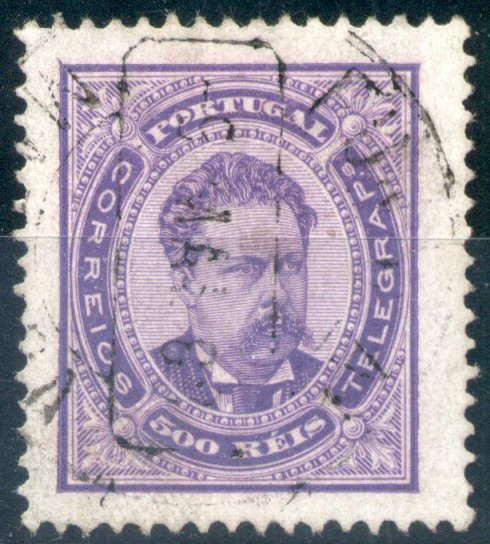 23Lis_1318.jpg -     Lote:    1318            Portugal       Descrição:         1884/87 &mdash; D. Luís I. De frente. Novos valores. CE65, 500 reis violeta, denteado 13 &frac12;, papel porcelana. Bem centrado. Valor de catálogo &euro; 762,00.        O       Valor Base:     &euro; 110,00     Valor Venda:     Retirado     