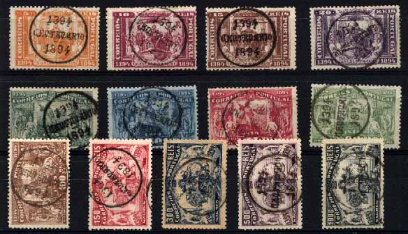 23Lis_1341.jpg -     Lote:    1341            Portugal       Descrição:         1894 &mdash; 5.º Centenário do Nascimento do Infante D. Henrique. CE98/110. Série completa. Valor de catálogo &euro; 563,00.        O       Valor Base:     &euro; 80,00     Valor Venda:     &euro; 90,00     