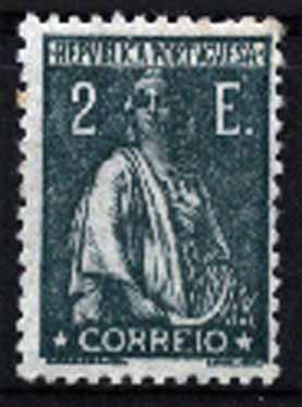 23Lis_1363.jpg -     Lote:    1363            Portugal       Descrição:         1920/22 &mdash; Ceres. Novas taxas e cores. CE251, 2E verde escuro. Valor de catálogo &euro; 115,00.        **       Valor Base:     &euro; 20,00     Valor Venda:     &euro; 20,00     