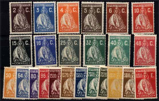 23Lis_1377.jpg -     Lote:    1377            Portugal       Descrição:         1926 &mdash; Ceres. Emissão Londres. CE396/419. Série completa. Valor de catálogo &euro; 258,00.        **       Valor Base:     &euro; 40,00     Valor Venda:     &euro; 40,00     