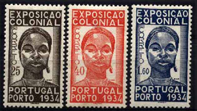 23Lis_1392.jpg -     Lote:    1392            Portugal       Descrição:         1934 &mdash; 1.ª Exposição Colonial Portuguesa. CE561/63. Série completa. Valor de catálogo &euro; 88,20.        **       Valor Base:     &euro; 12,00     Valor Venda:     &euro; 22,00     
