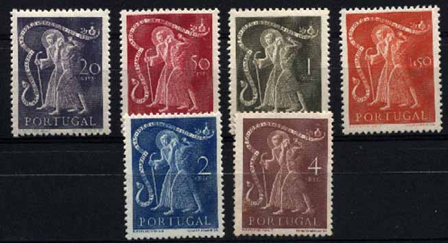 23Lis_1413.jpg -     Lote:    1413            Portugal       Descrição:         1950 &mdash; 4.º Centenário da Morte de S. João de Brito. CE723/728. Série completa. Valor de catálogo &euro; 172,00.        ***       Valor Base:     &euro; 25,00     Valor Venda:     &euro; 26,00     