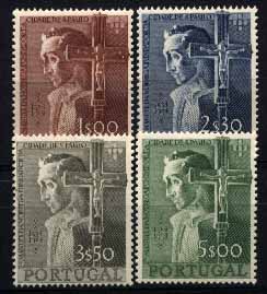 23Lis_1424.jpg -     Lote:    1424            Portugal       Descrição:         1954 &mdash; 4.º Centenário da Fundação da Cidade de S. Paulo. CE802/805. Série completa. Valor de catálogo &euro; 233,00.        ***       Valor Base:     &euro; 32,00     Valor Venda:     &euro; 32,00     