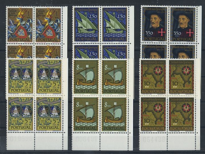 23Lis_1429.jpg -     Lote:    1429            Portugal       Descrição:         1960 &mdash; 5.º Centenário da Morte do Infante D. Henrique. CE863/868. Série completa em quadras. Valor de catálogo &euro; 246,60.        ***       Valor Base:     &euro; 40,00     Valor Venda:     &euro; 40,00     
