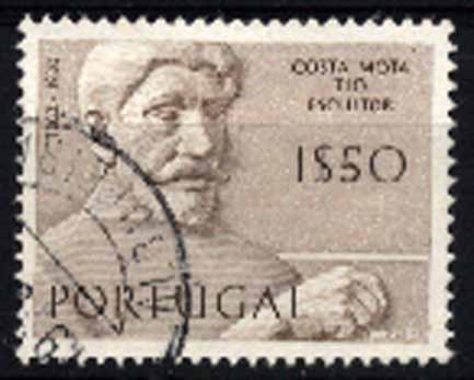 23Lis_1433.jpg -     Lote:    1433            Portugal       Descrição:         1971 &mdash; Escultores Portugueses. CE1102, 1$50 sépia. Selo usado em denteado 13 &frac12;, obliterado com carimbo de Albufeira. Valor de catálogo &euro; 403,00. MB e MR.        O       Valor Base:     &euro; 330,00     Valor Venda:     &euro; 330,00     