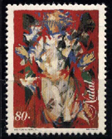 23Lis_1439.jpg -     Lote:    1439            Portugal       Descrição:         1995 &mdash; Natal 1995. CE2320, 80$00 com legenda PORTUGAL invertida. Sem cotação no catálogo especializado. MB e MR.        ***       Valor Base:     &euro; 250,00     Valor Venda:     Retirado     