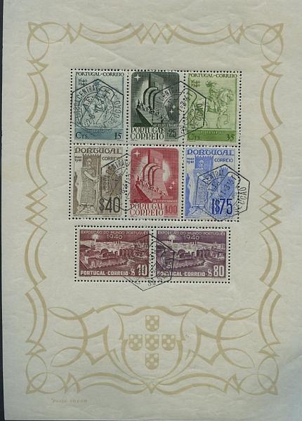 23Lis_1448.jpg -     Lote:    1448            Portugal       Descrição:         1940 &mdash; 8.º Centenário da Fundação. CE BLC2. Usado.        BLC O       Valor Base:     &euro; 60,00     Valor Venda:     &euro; 60,00     