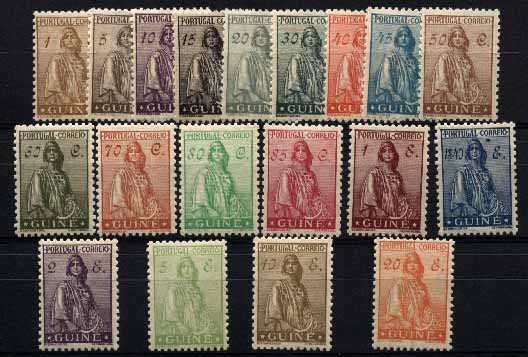 23Lis_1536.jpg -     Lote:    1536            Guiné       Descrição:         1933 &mdash; Ceres. Novo tipo. CE204/22. Série completa. Valor aproximado de catálogo &euro; 220,00.        ***       Valor Base:     &euro; 25,00     Valor Venda:     &euro; 100,00     