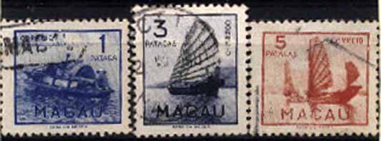 23Lis_1590.jpg -     Lote:    1590            Macau       Descrição:         1951 &mdash; Embarcações Típicas de Macau. CE363/365. Série completa. Valor de catálogo &euro; 39,65.        O       Valor Base:     &euro; 10,00     Valor Venda:     &euro; 10,00     