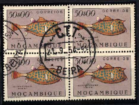 23Lis_1632.jpg -     Lote:    1632            Moçambique       Descrição:         1951 &mdash; Peixes de Moçambique. CE379, 50$00 em quadra. Valor de catálogo &euro; 66,00.        O       Valor Base:     &euro; 12,00     Valor Venda:     Retirado     