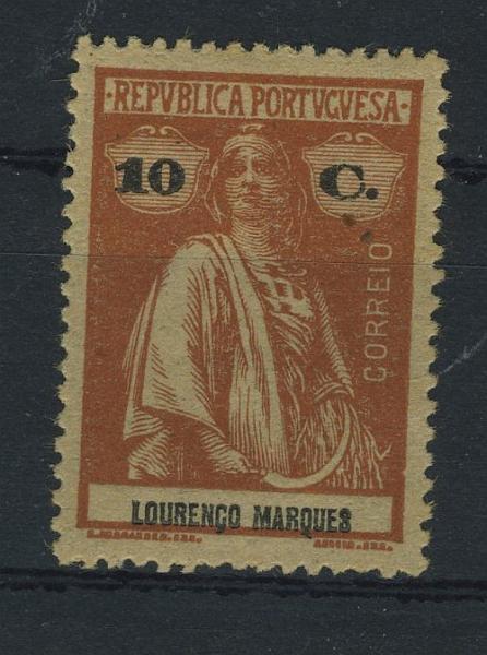 23Lis_1653.jpg -     Lote:    1653            Lourenço Marques       Descrição:         1914 &mdash; Ceres. CE126, 10c tijolo, denteado 15x14, papel pontinhado horizontal. Não catalogado neste tipo de papel. MB e MR.        **       Valor Base:     &euro; 15,00     Valor Venda:     &euro; 40,00     