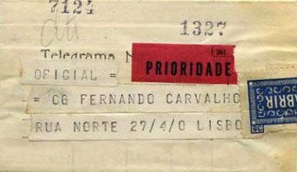 23Lis_1767.jpg -     Lote:    1767            Portugal       Descrição:         Marcas da telegrafia eléctrica. Telegrama remetido de Lisboa (16.01.63). carimbo batido a preto "ESTAÇÃO CENTRAL TELEGRÁFICA / II / CTT / LISBOA".        TLG       Valor Base:     &euro; 5,00     Valor Venda:     Retirado     