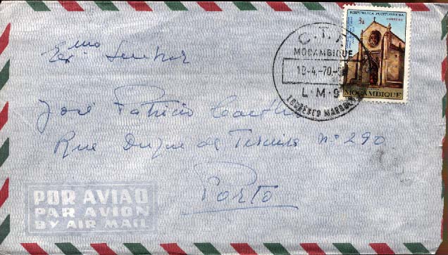 23Lis_1921.jpg -     Lote:    1921            Moçambique       Descrição:         Marcofilia diversa. Lote de 7 sobrescritos com carimbos de diferentes tipos (de 1949 a 1973) de QUELIMANE, VILA CABRAL, CAIS GORJÃO, LM "AVIÃO", MALVÉRNIA, L. M .9 e L. M. 4. Lote a ver.        Lote        Valor Base:     &euro; 10,00     Valor Venda:     &euro; 10,00     