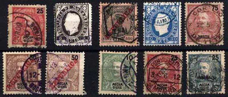 23Lis_1923.jpg -     Lote:    1923            Moçambique       Descrição:         Moçambique. Marcofilia diversa. Lote de 10 selos de diversas emissões, obliterados com carimbos de diversos tipo de "ANGOCHE, CHAI-CHAI, QUELIMANE, TETE, MOÇAMBIQUE (3) ANGOCHE, MEMBA e IBO".        Lote       Valor Base:     &euro; 8,00     Valor Venda:     &euro; 10,00     