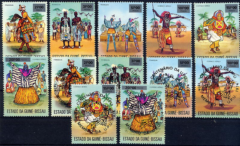 23Lis_2098.jpg -     Lote:    2098                   Descrição:      Guiné Bissau.   Centenário da UPU / Membro da UPU 1874-1974. Correio Aéreo. Série completa de 12 valores.        ***       Valor Base:     &euro; 10,00     Valor Venda:     Retirado     