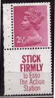 23Lis_2103.jpg -     Lote:    2103                   Descrição:      Reino Unido.   Selo de 17.Set.1971, 2 &frac12; p (magenta), retirado do carnet,com publicidade.        ***       Valor Base:     &euro; 4,00     Valor Venda:     Retirado     