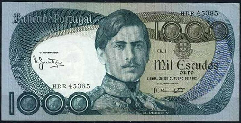 23Lis_2111.jpg -     Lote:    2111                   Descrição:         1982 &mdash; Banco de Portugal. D. Pedro V. 1.000$00. Chapa 11 de 26.10.1982. Nova.        NT       Valor Base:     &euro; 8,00     Valor Venda:     Retirado     