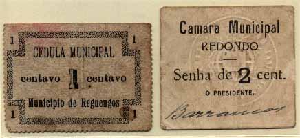 23Lis_2136.jpg -     Lote:    2136                   Descrição:         Redondo, Câmara Municipal. MA1916a, 2 centavos, MBC e escassa + Reguengos, Município. MA1925, 1 centavo, BC e escassa.        CDL       Valor Base:     &euro; 10,00     Valor Venda:     Retirado     