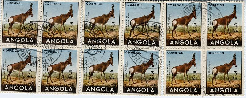 23Lis_2177.jpg -     Lote:    2177                   Descrição:      Angola.   Caixa com centenas de quadras todas usadas, de diferentes emissões e valores. Lote a ver.        Lote       Valor Base:     &euro; 10,00     Valor Venda:     &euro; 55,00     