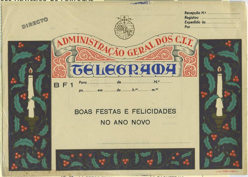 24Lis0847.jpg -     Lote:    847            Portugal       Descrição:         1938 - Lote de dois telegramas "DIRECTOS" de Boas Festas. Um novo e outro circulado. Lote a ver.        IN       Valor Base:     &euro; 15,00     Valor Venda:     &euro; 15,00     
