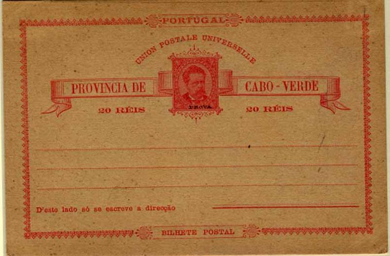 24Lis0858.jpg -     Lote:    858            Cabo Verde       Descrição:         1885 &mdash; D. Luís I. OM2, 20 reis rosa claro sobre cartolina camurça, com sobrecarga a preto "PROVA", tipo pequena. Distribuídos com as reimpressões de 1885. R.        IN       Valor Base:     &euro; 30,00     Valor Venda:     Retirado     
